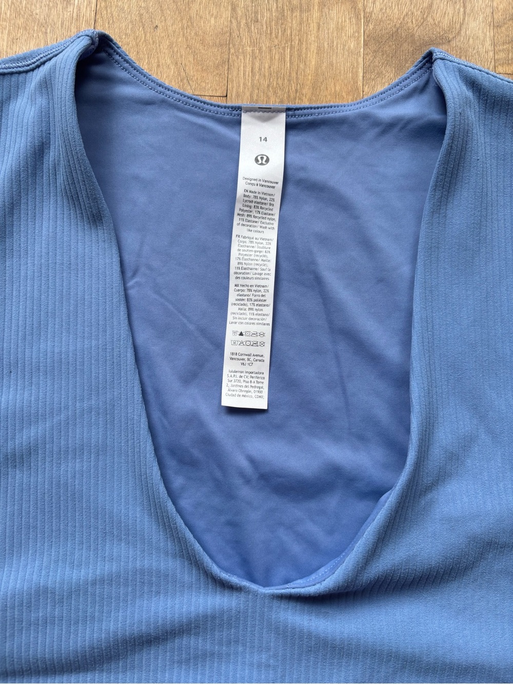 Lululemon athletica Periwinkle Blue Ribbed V-Neck Long Sleeve Top - Picture 4 of 6